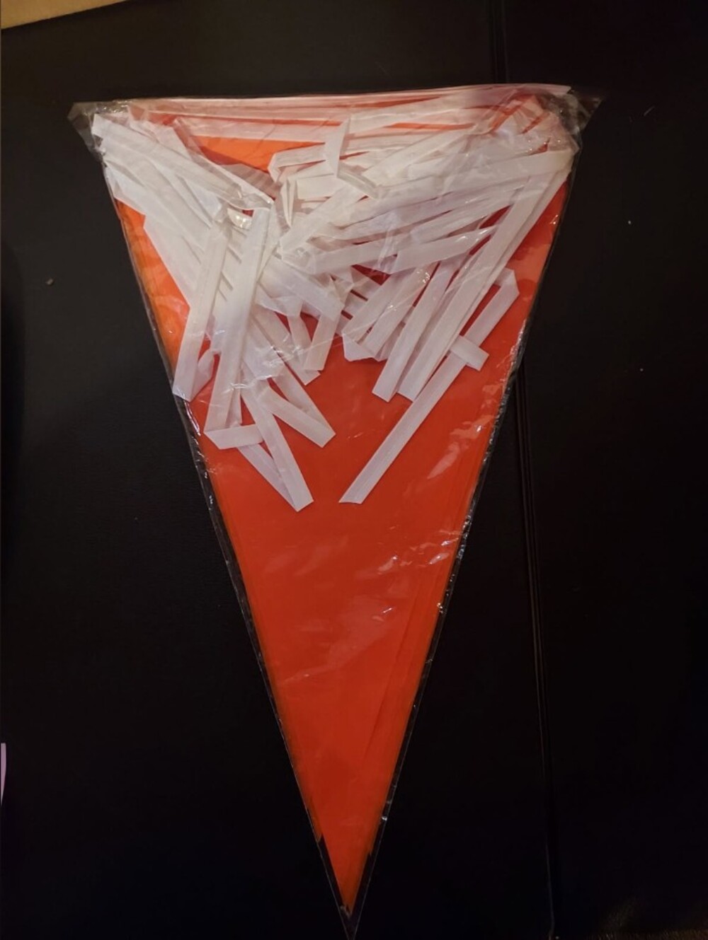 Orange Party Pennant Banner - Decorative Triangle Bunting